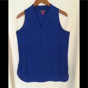 Lightweight, royal blue blouse by Vince Camuto